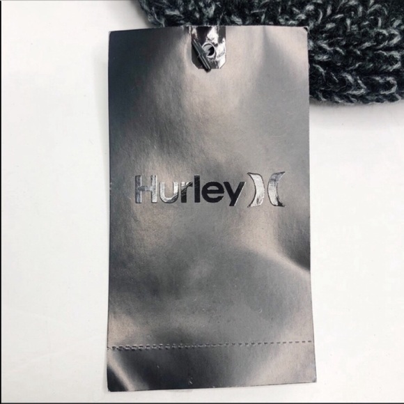 Hurley Unisex Max Cuff Slouchy 2.0 Knit Black Gray Beanie Winter Space Dye - Picture 10 of 11